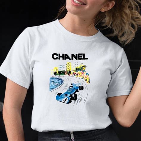 chanel t shirt race car|chanel's formula 1 shirts.